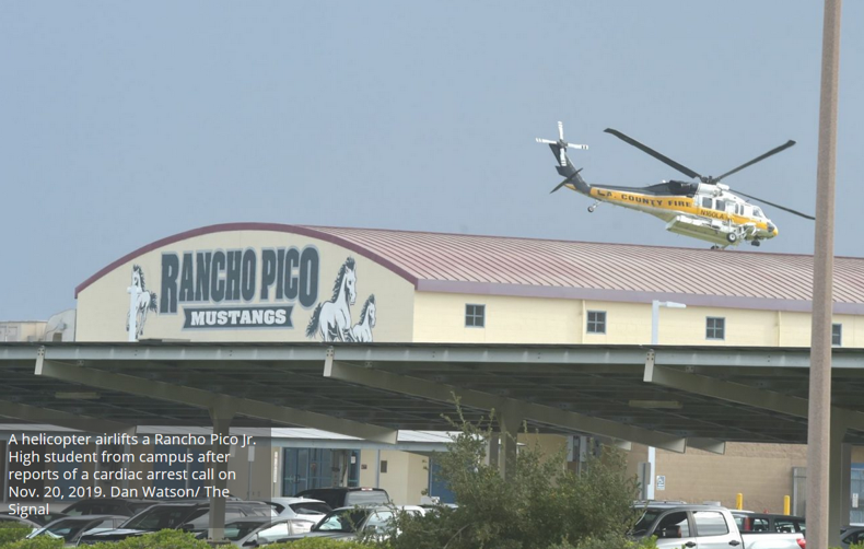 Rancho Pico Jr. High student airlifted to hospital
