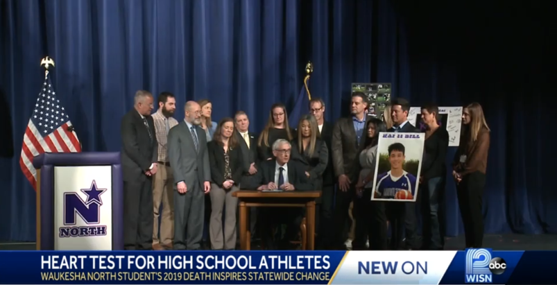 Evers signs bill increasing awareness of cardiac arrest among youth athletes