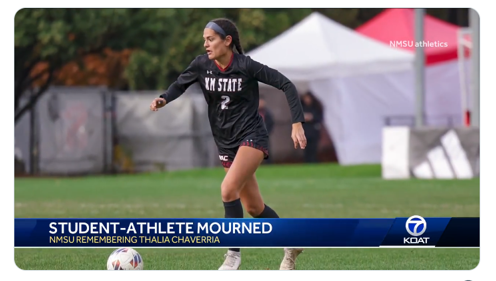 New Mexico State University Soccer Champion Thalia Chaverria Dies Suddenly At 20