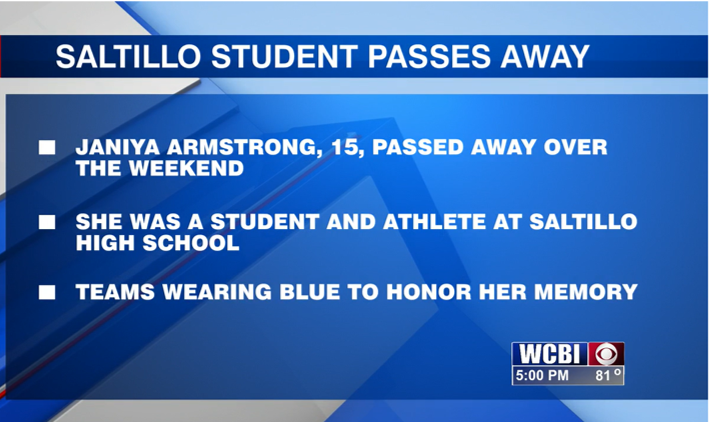 Saltillo High School grieves death of 15-year-old student