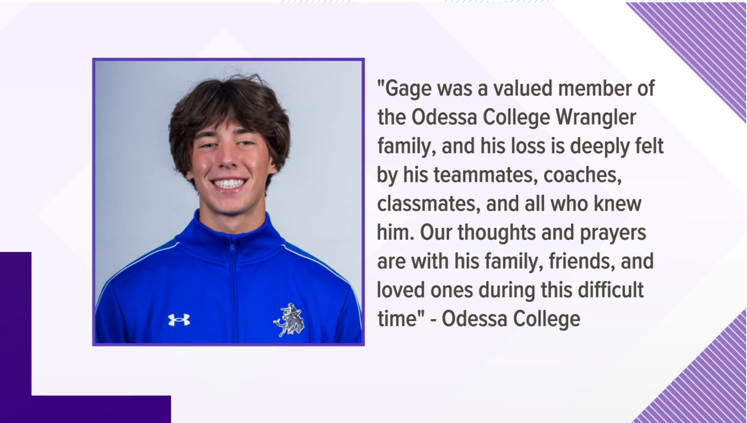 Odessa College mourns loss of student-athlete Gage Broomall