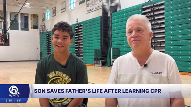 ‘MY HERO’: Jupiter High student saves dad’s life using CPR skills he learned weeks before